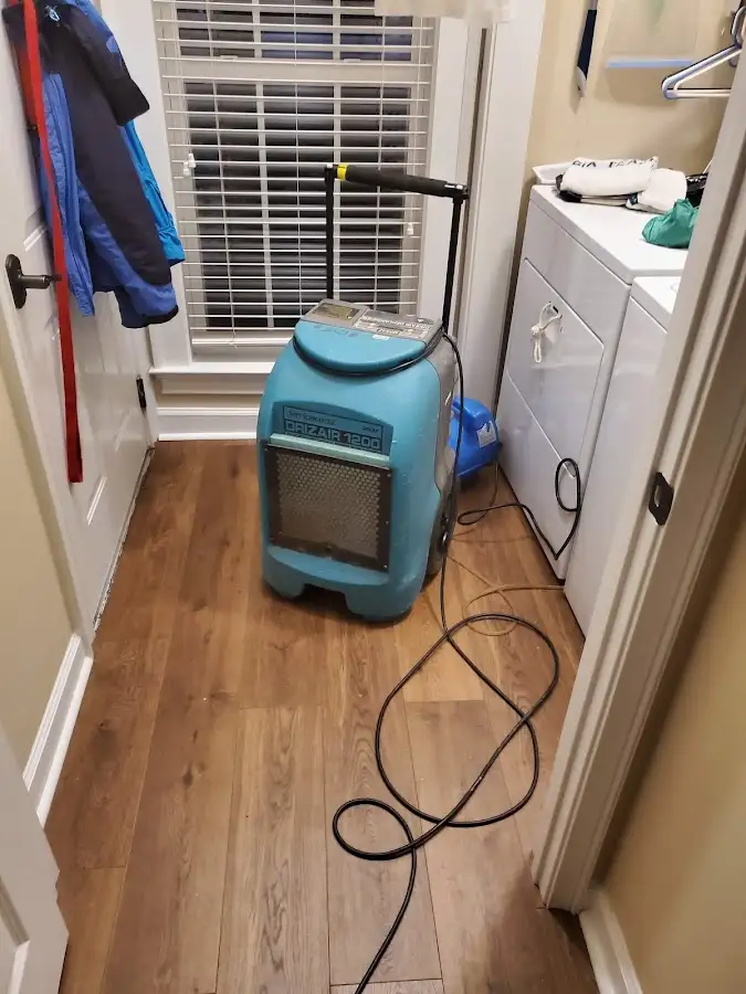 Commercial dehumidifier deployed for Flood Damage Cleanup in Morrow