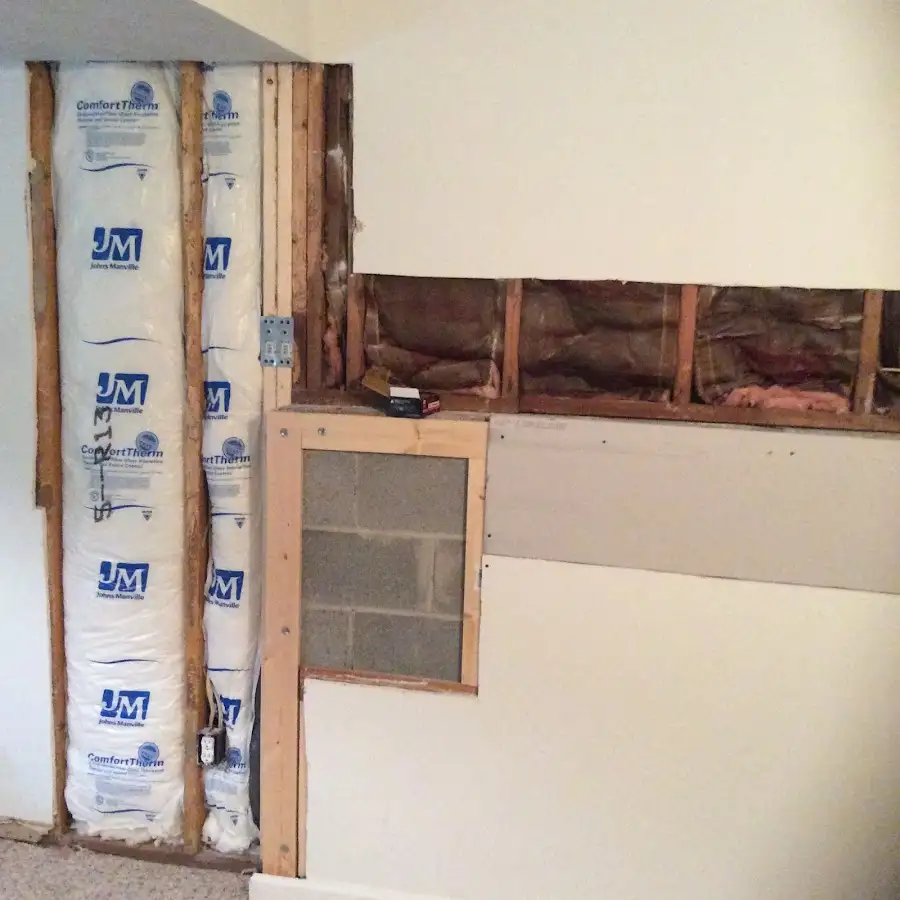 Wall insulation replacement during Contents Cleaning & Restoration in Morrow